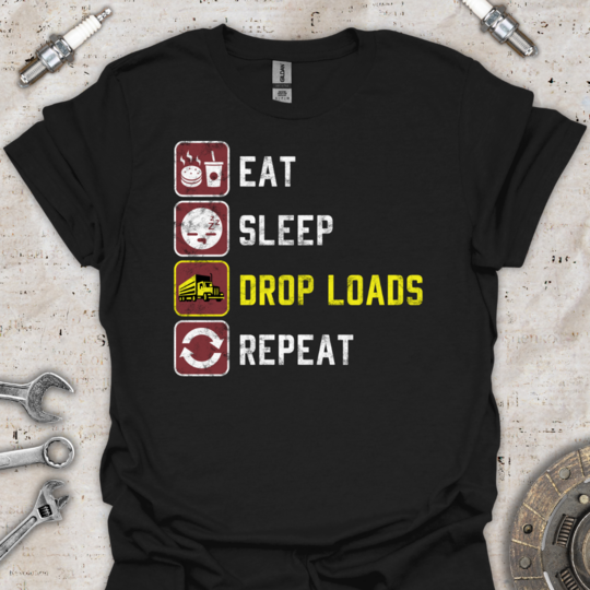 Eat Sleep Trucker T-Shirt - Car Threads