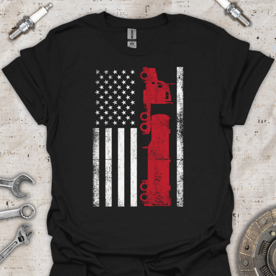 Truck - USA Flag T-Shirt - Car Threads