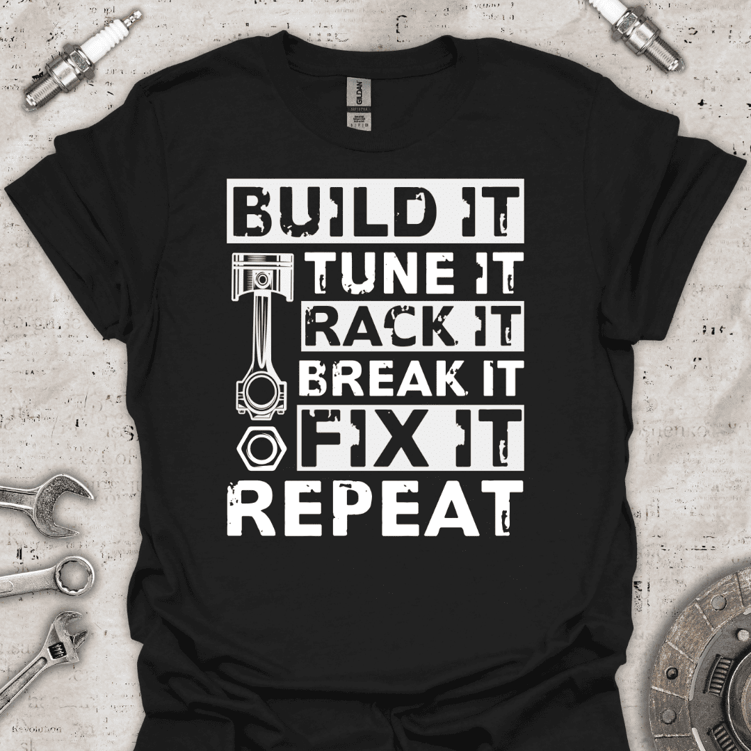 Build it Tune it T-Shirt - Car Threads