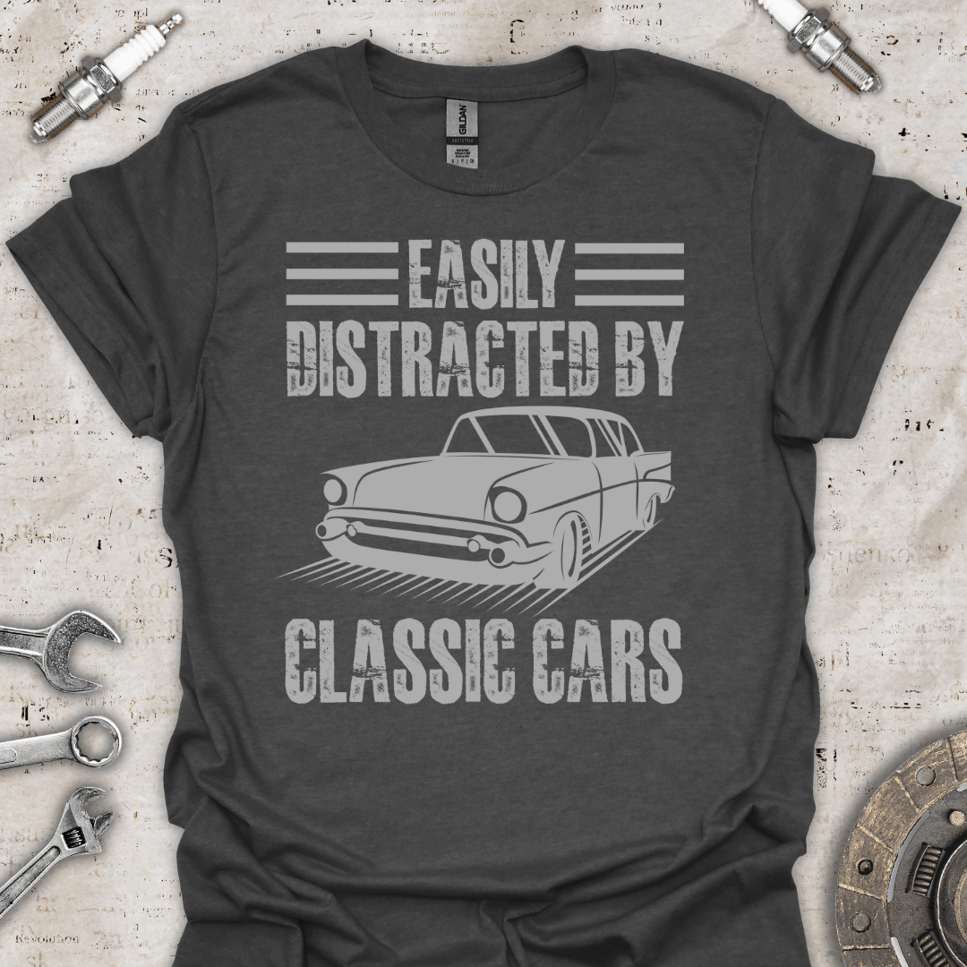 Easily Distracted by Classic Cars T-Shirt - Car Threads