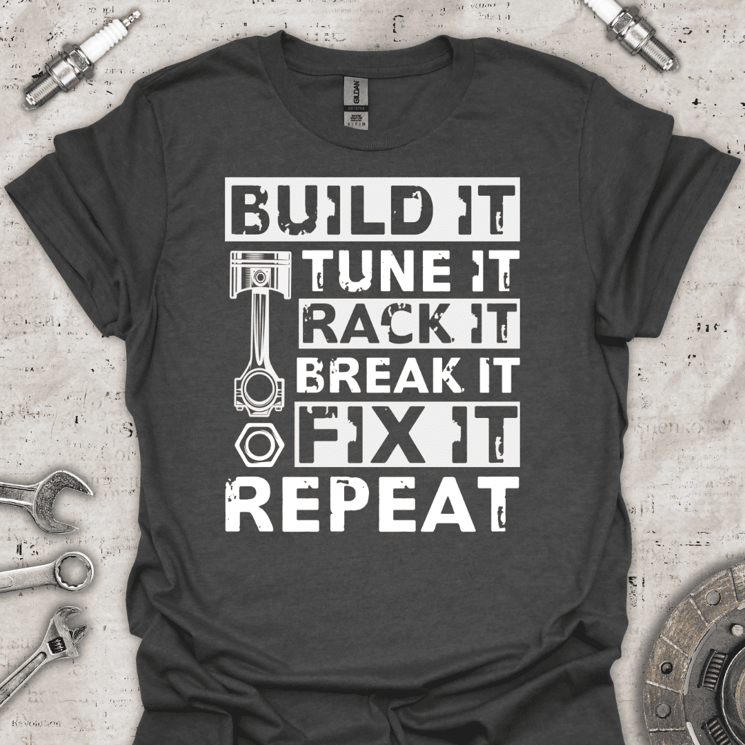 Build it Tune it T-Shirt - Car Threads