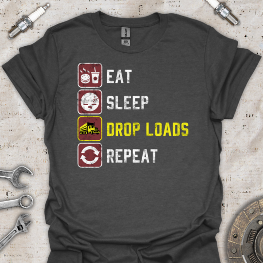 Eat Sleep Trucker T-Shirt - Car Threads