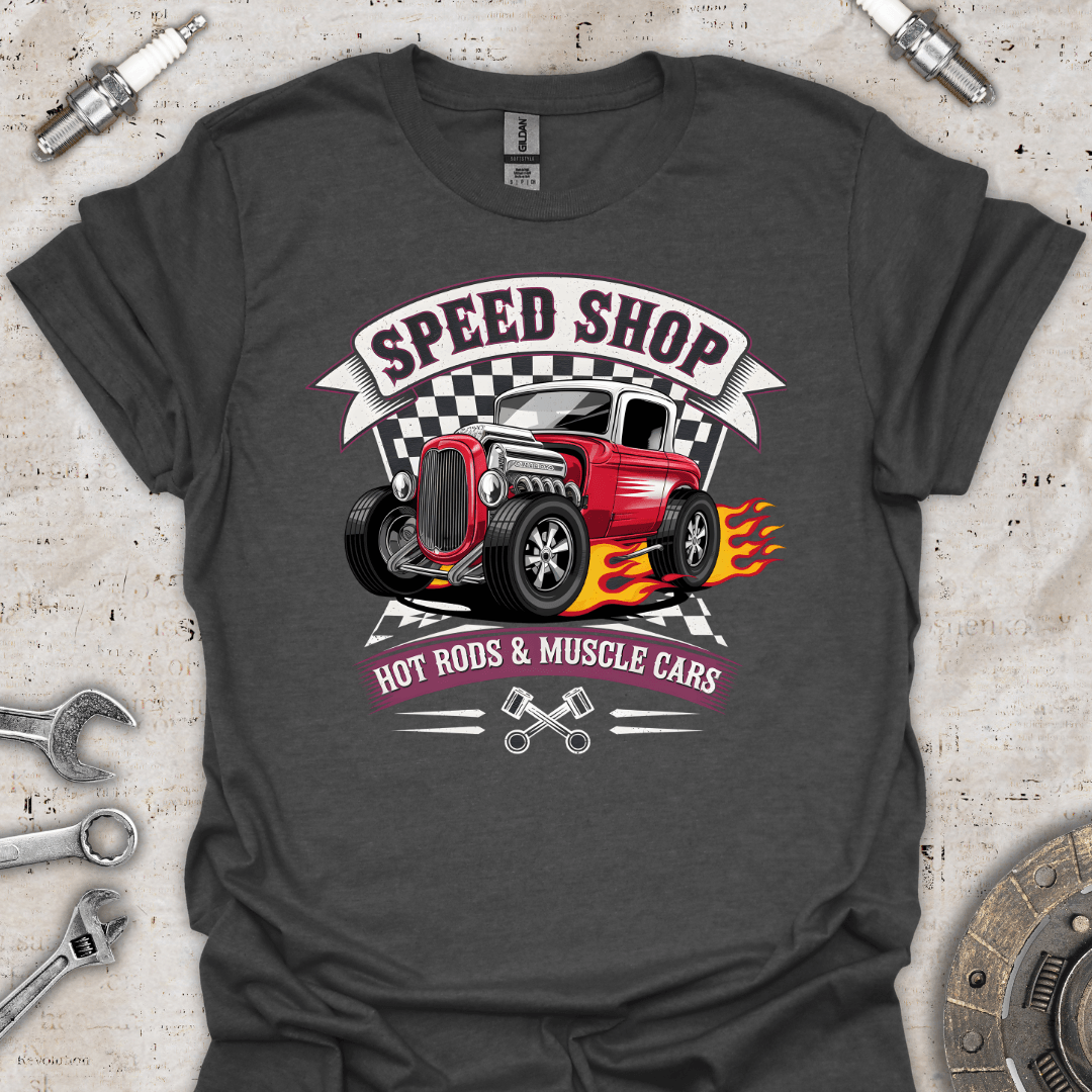 Speed Shop Hot Rods & Muscle Cars T-Shirt - Car Threads