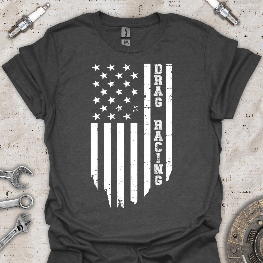 Drag Racing - Flag T-Shirt - Car Threads