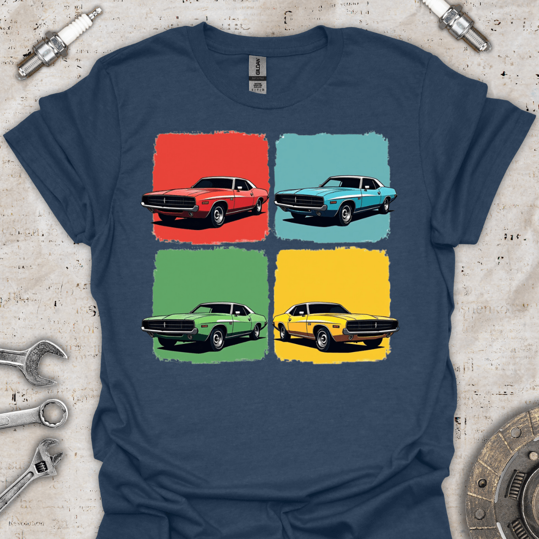 Classic Cars - Retro Colors T-Shirt - Car Threads