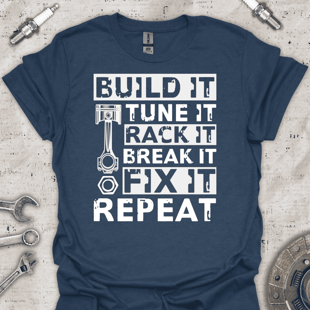 Build it Tune it T-Shirt - Car Threads