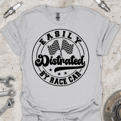 Easily Distracted by Race Cars T-Shirt - Car Threads