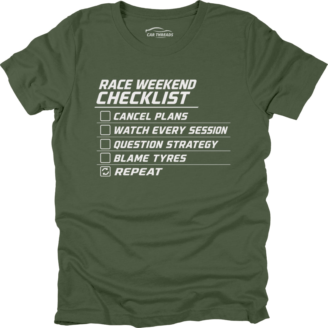 Race Weekend Checklist