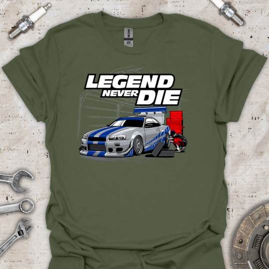 Legends Never Die T-Shirt - Car Threads