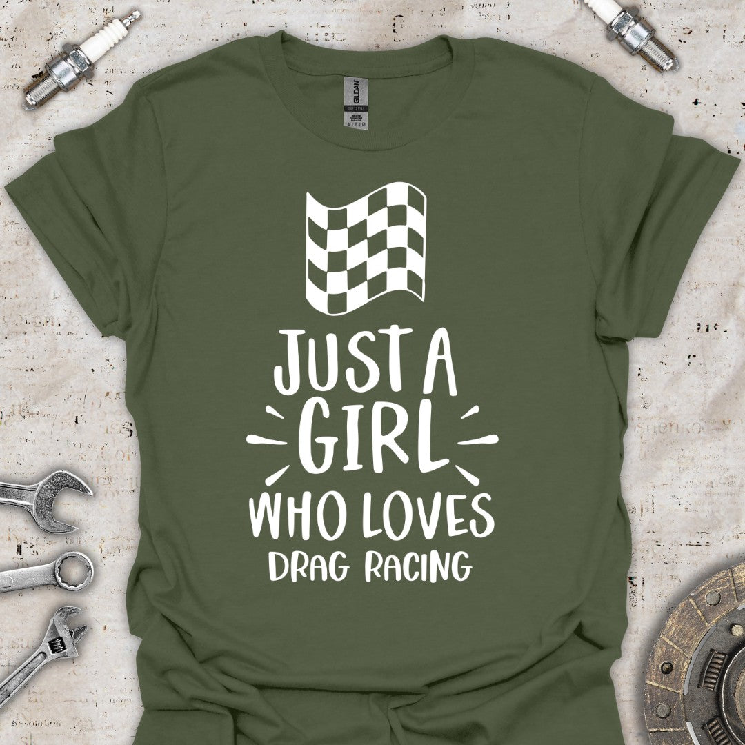 Drag Racing Girl T-Shirt - Car Threads