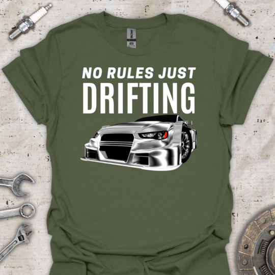 No Rules Just Drift T-Shirt - Car Threads