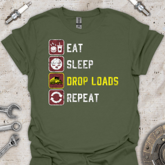 Eat Sleep Trucker T-Shirt - Car Threads