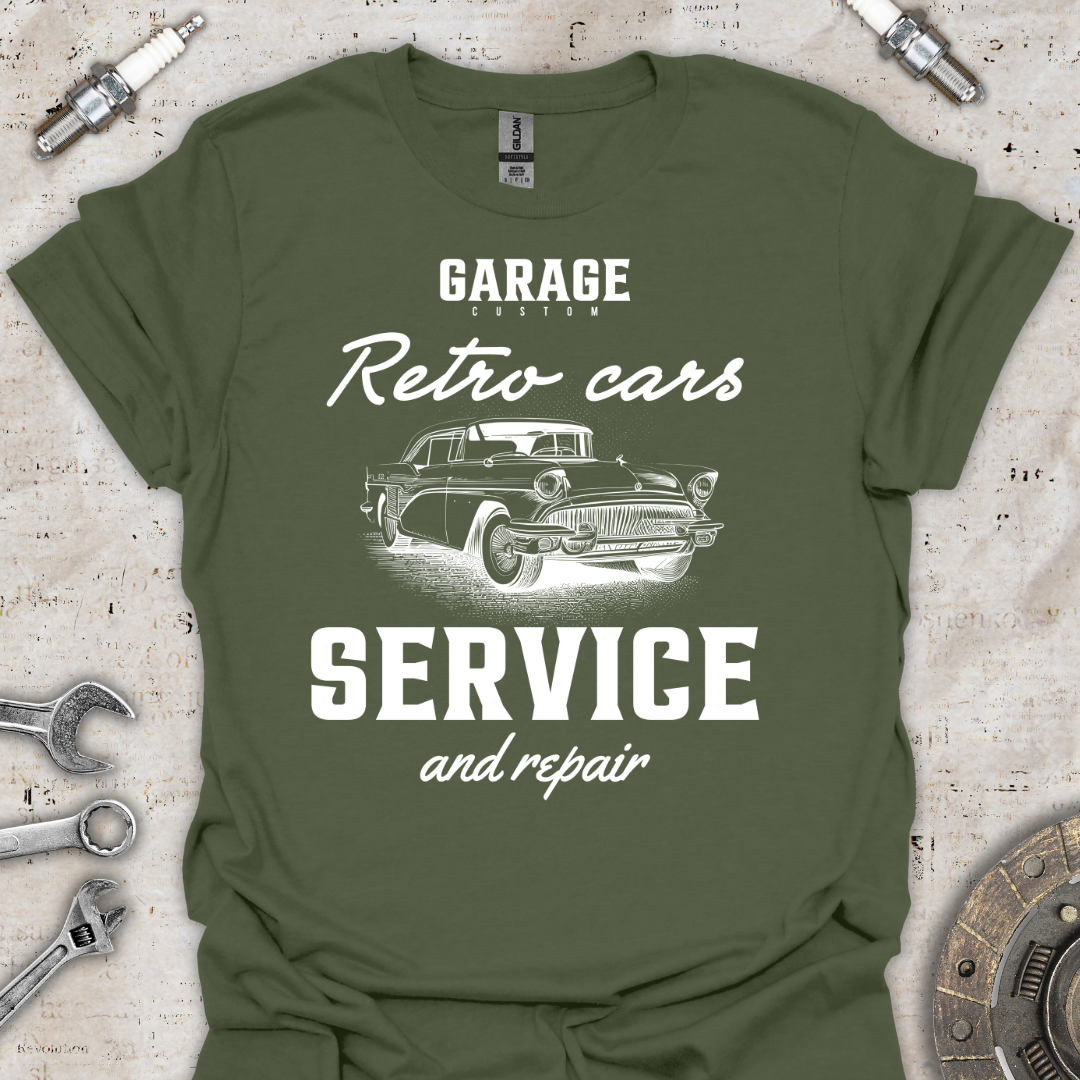 Retro Cars Service T-Shirt - Car Threads