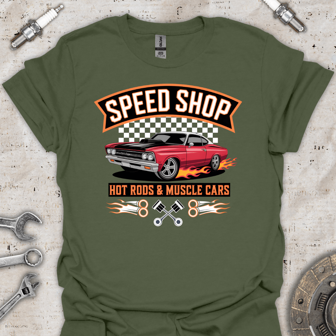 Speed Shop - Hot Rods & Muscle Cars T-Shirt - Car Threads