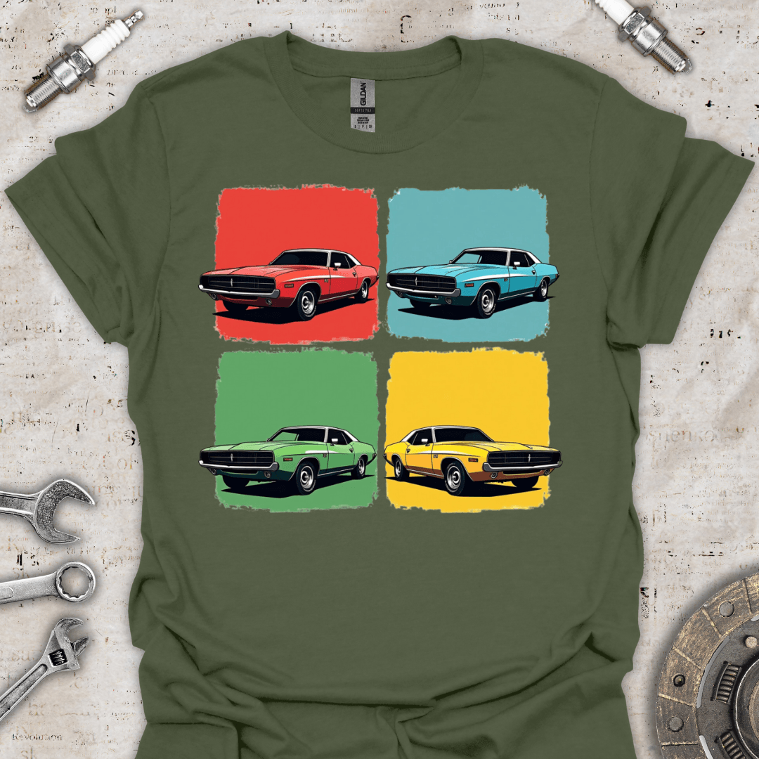 Classic Cars - Retro Colors T-Shirt - Car Threads