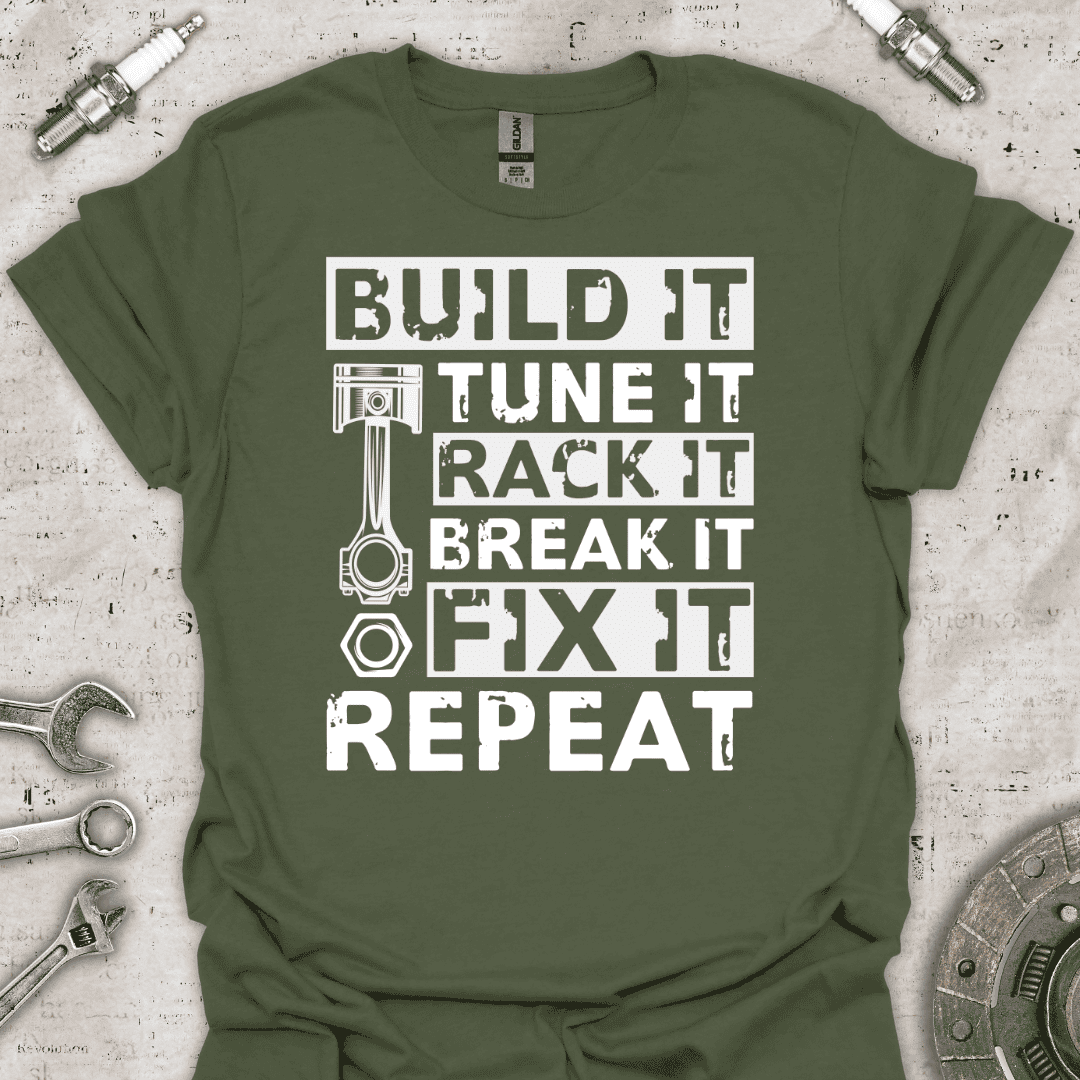 Build it Tune it T-Shirt - Car Threads