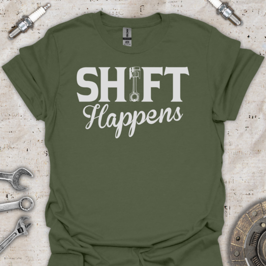 Shift Happens Car T-Shirt - Car Threads