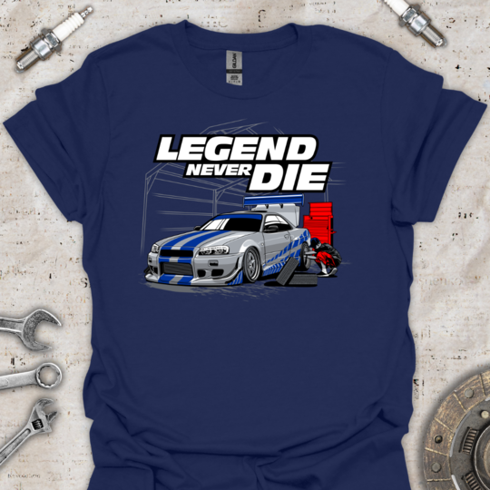 Legends Never Die T-Shirt - Car Threads