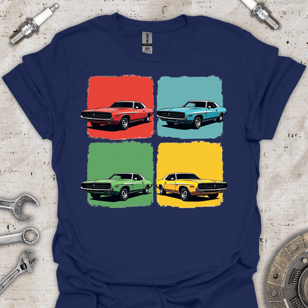 Classic Cars - Retro Colors T-Shirt - Car Threads