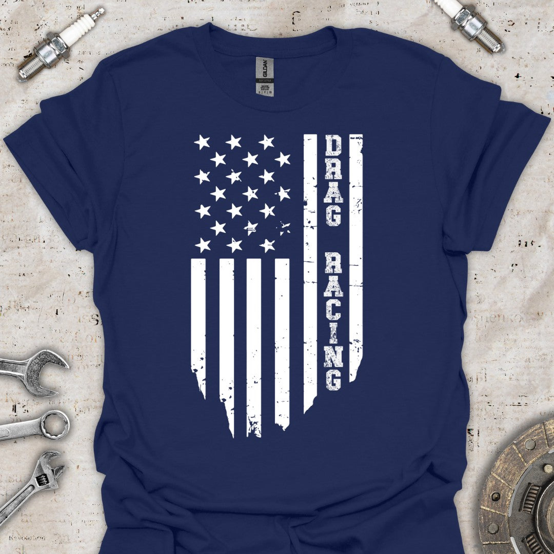 Drag Racing - Flag T-Shirt - Car Threads