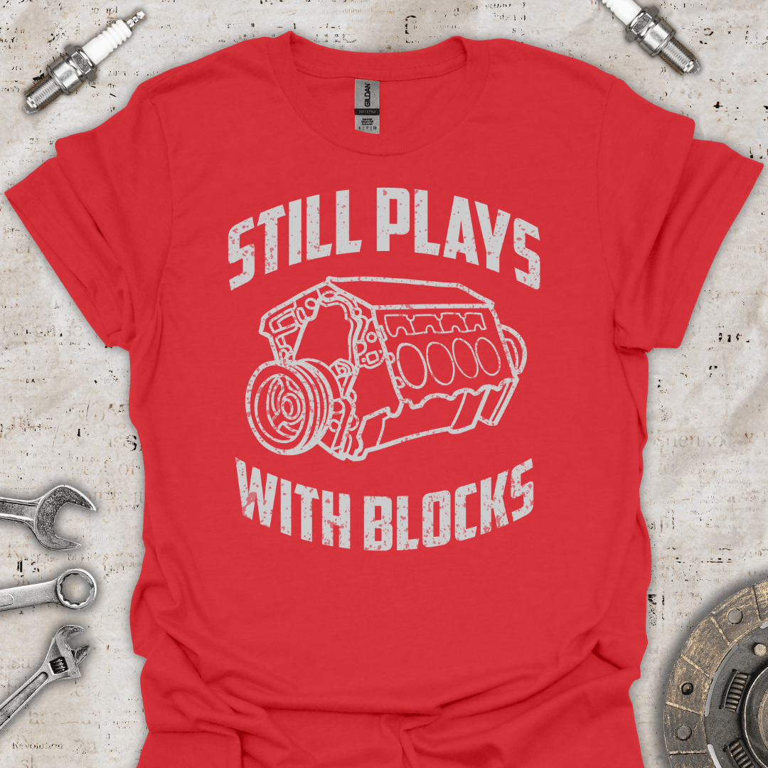 Still Plays with Blocks T-Shirt - Car Threads