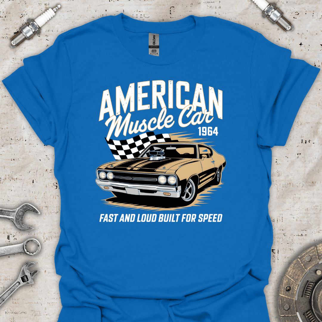 American Muscle Car 1964 Fast & Loud T-Shirt - Car Threads