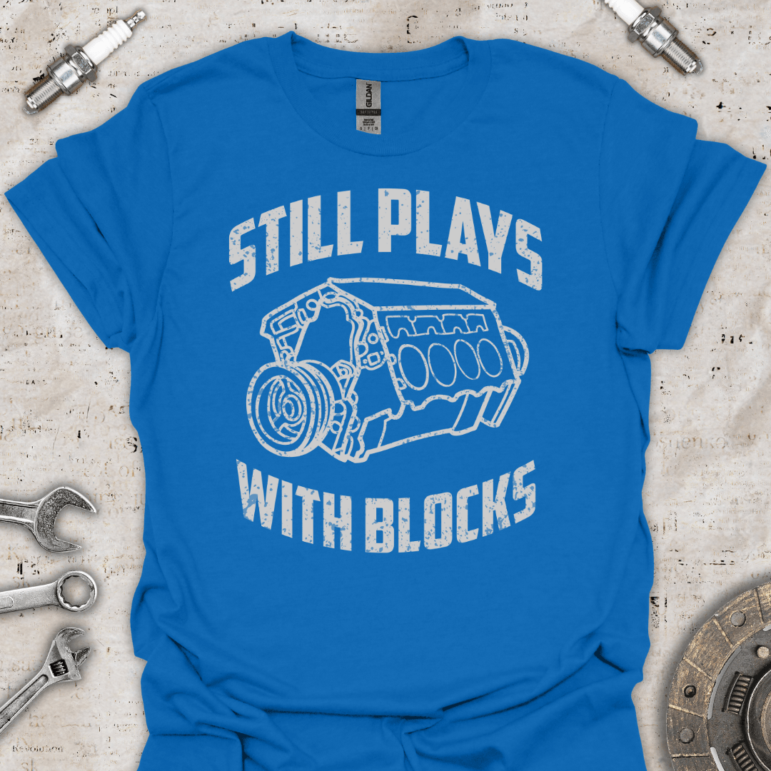 Still Plays with Blocks T-Shirt - Car Threads