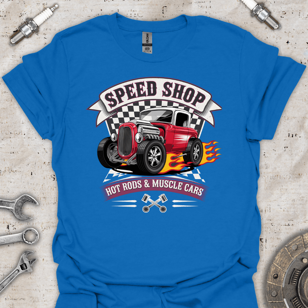 Speed Shop Hot Rods & Muscle Cars T-Shirt - Car Threads