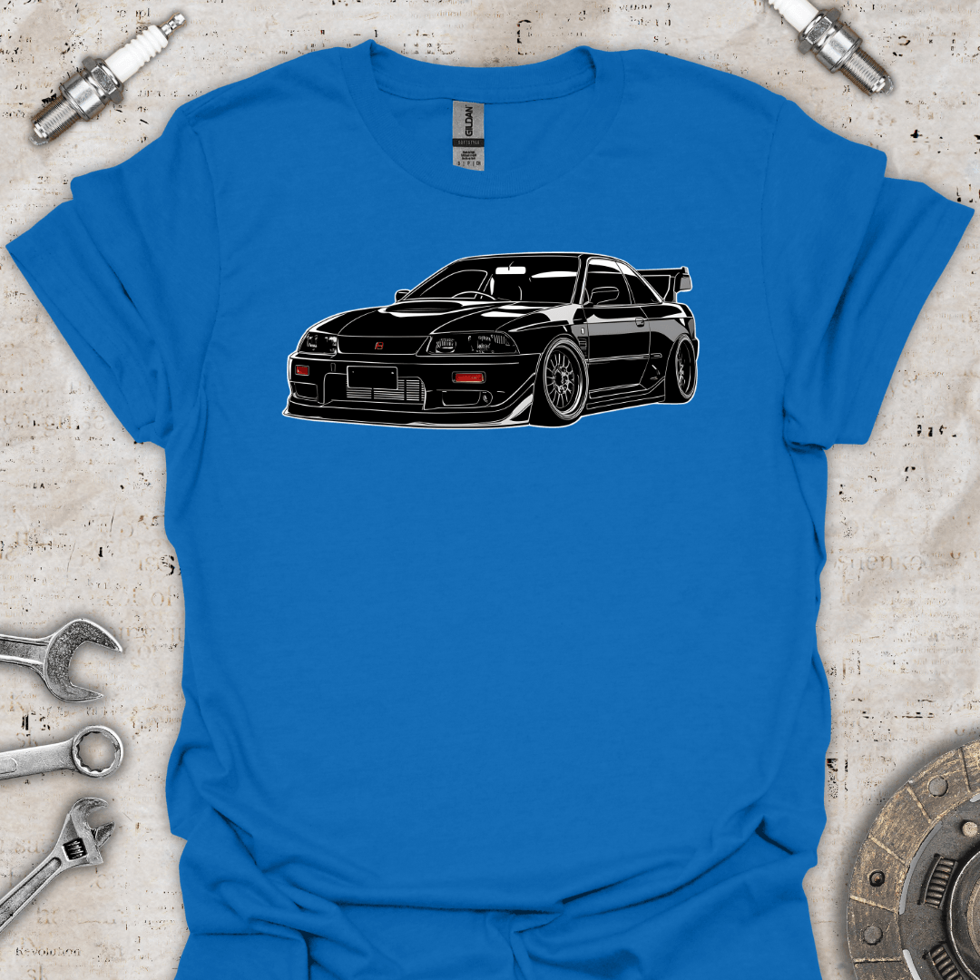 JDM Black Car Outline T-Shirt - Car Threads