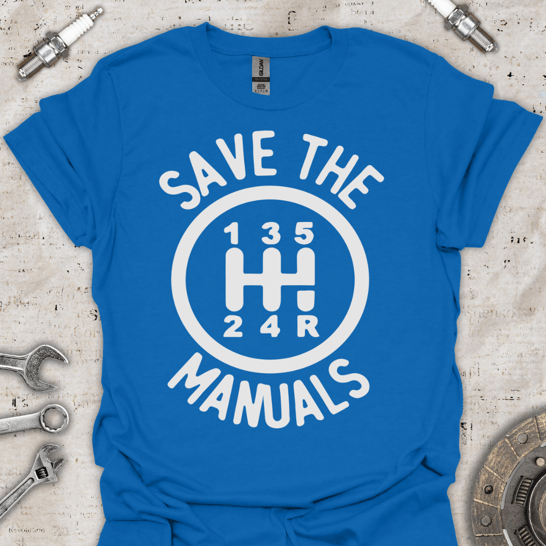 Save the Manual Cars T-Shirt - Car Threads