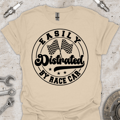 Easily Distracted by Race Cars T-Shirt - Car Threads