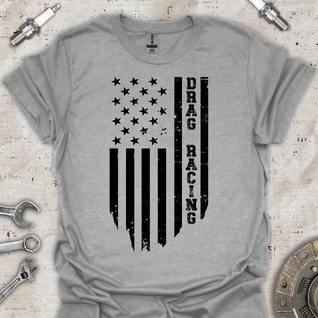 Drag Racing - Flag T-Shirt - Car Threads