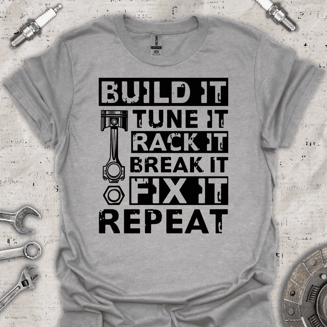 Build it Tune it T-Shirt - Car Threads