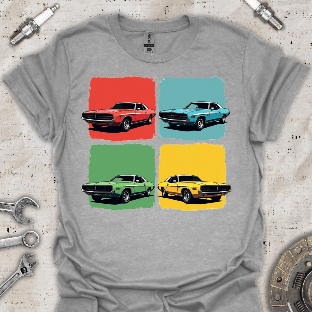 Classic Cars - Retro Colors T-Shirt - Car Threads