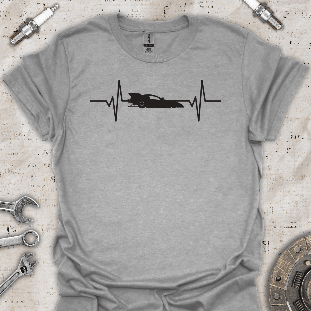 Drag Racing Heartbeat T-Shirt - Car Threads