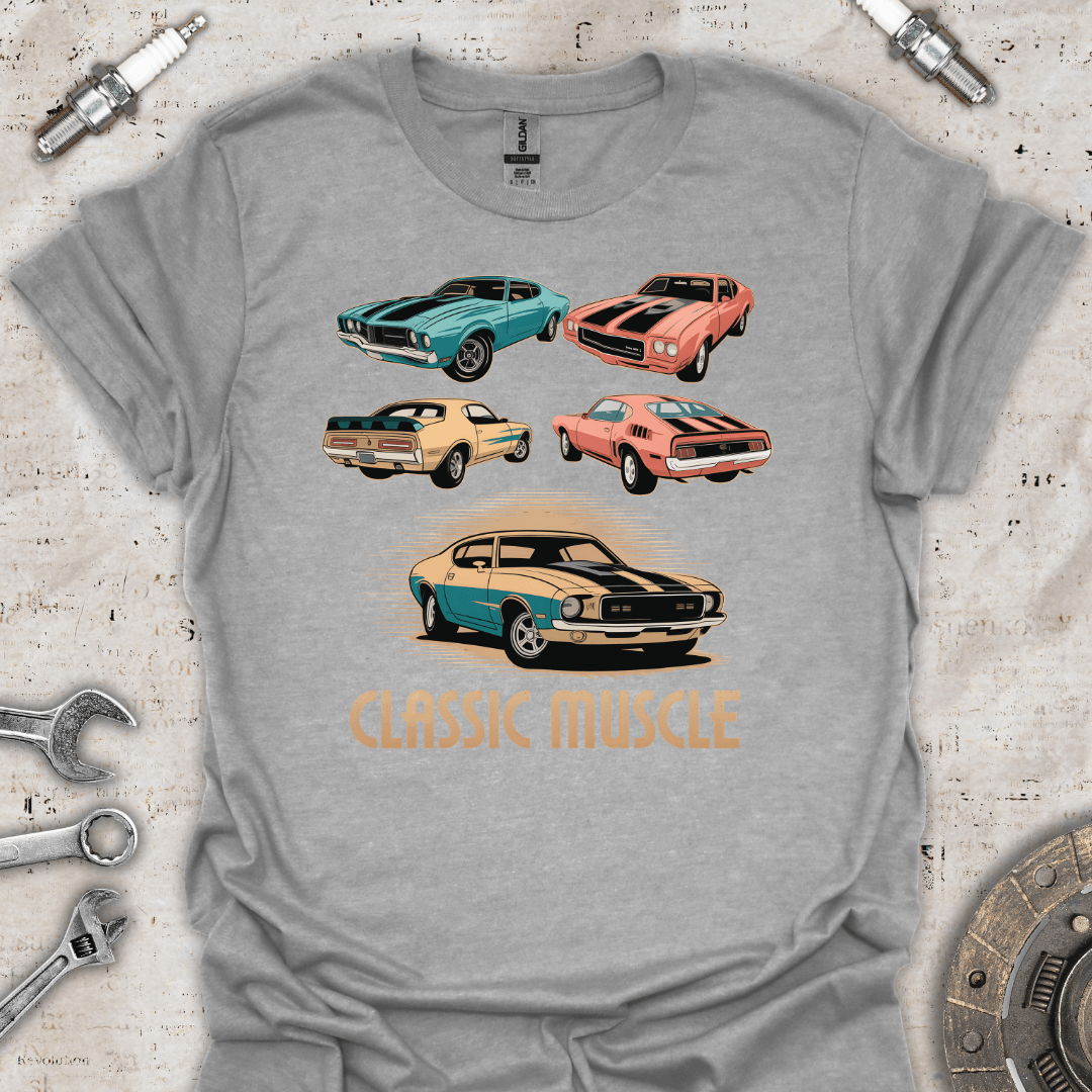 Retro Classic Muscle Cars T-Shirt - Car Threads