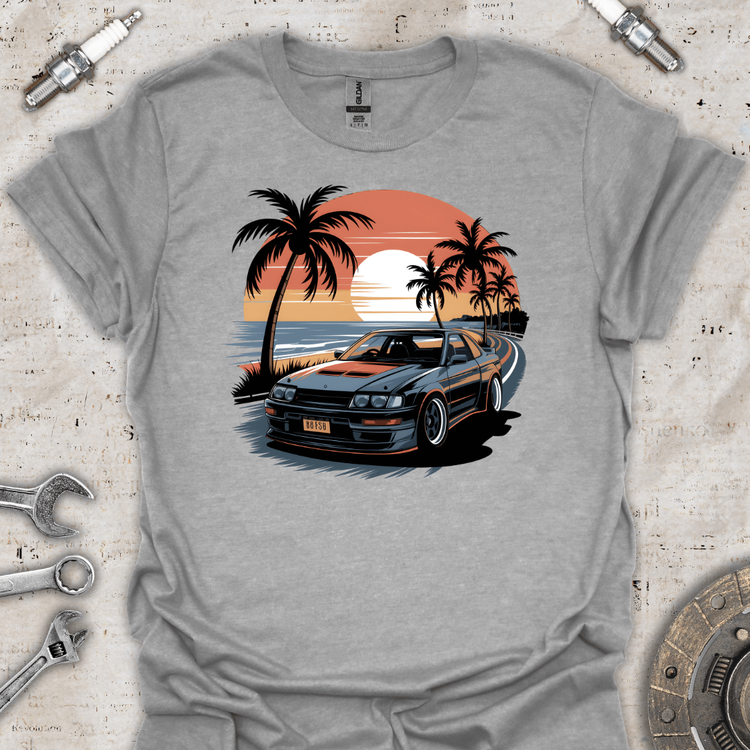 JDM Sports Car Sunset T-Shirt - Car Threads