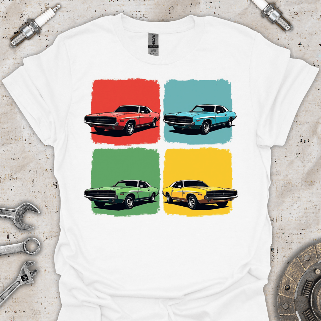 Classic Cars - Retro Colors T-Shirt - Car Threads